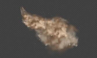 Sandstorm Effect with Desert Wind and Flying Dust Particles vector