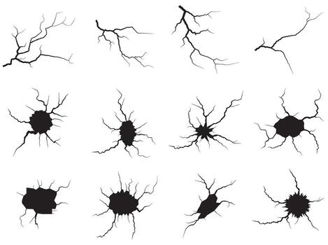 Earth Split and Broken Texture for Disaster Scene vector