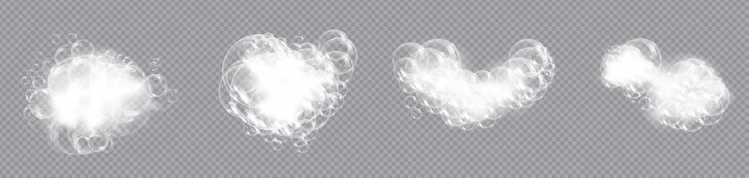 Fresh Soap Foam with Realistic Bubble Texture vector