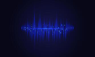 Abstract Soundwave Background with Audio Pulse Lines vector