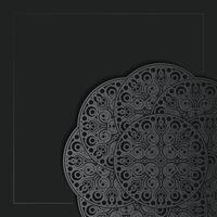 Elegant dark mandala pattern background design vector