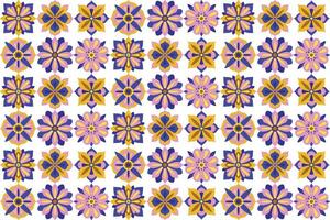 Colorful flowers pattern design vector