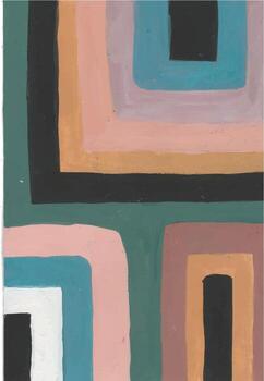 Abstract Geometric Composition with Layered Squares vector