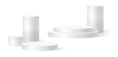 3D Cylinder Podium Stage for Modern Product Showcase vector