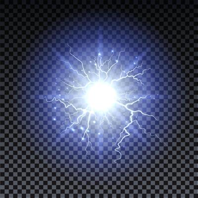 Lightning strikes and sparks, electrical energy. Lightning flash and spark. neural cells system.