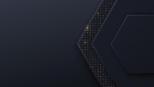 Minimal Hexagon Geometry in Dark Style for Web and Banners vector