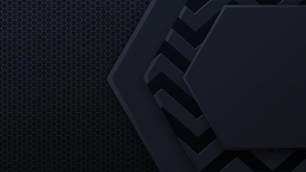 Black honeycomb. Hexagon geometry pattern. black background of honeycomb for modern cover, ad baner, web. vector