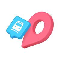 train icon in location pin vector