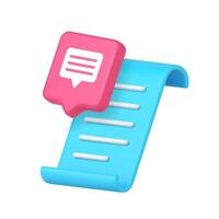 Message list icon with notification bubble vector