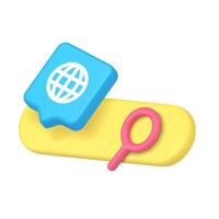 Icon for online search and connectivity vector