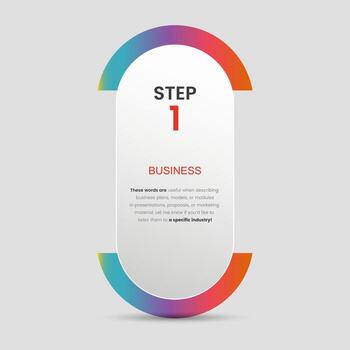 Infographic button with gradient stoked line on top and editable text in it used for finance and business options design in illustration vector