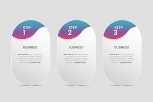 The finance and business options design in with 3 steps. set of three buttons illustration vector