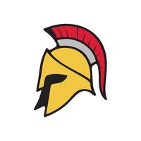 Illustration of a simple doodle Spartan warrior helmet vector
