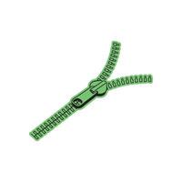 Illustration of an opened isometric zipper vector