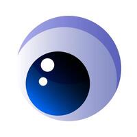 Open eye flat icon Looking up Illustration vector