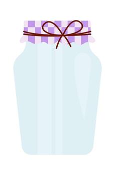 Canned jar flat icon Empty container for fruits and vegetables vector