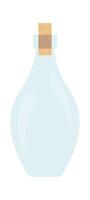 Glass bottle for oil olive flat icon Conservation vector