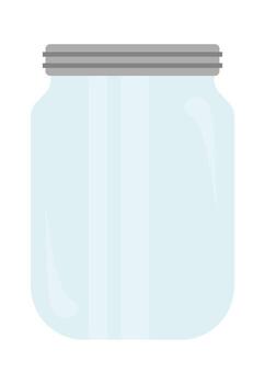 Canned jar flat icon Empty container for fruits and vegetables Drawn Icon vector