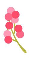 Beautiful pink spring flowers on brunch flat icon Garden vector
