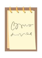 Notebook flat icon Write information Detective set vector