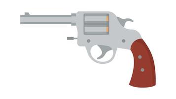 Gun flat icon Weapon for murder Detective set vector