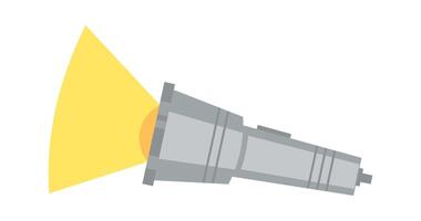 Flashlight flat icon Police and Law Enforcement Detective set vector