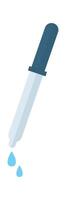 Pipette with liquid medicine flat icon Treatment vector