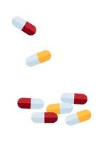 Pills flat icon Treatment healthcare at hospital vector