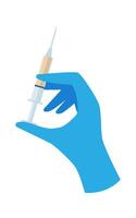 Doctor hand hold flat icon Healthcare vector