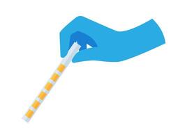 Doctor hand on protective gloves flat icon Medicine vector