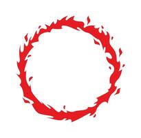 Ring of fire circus flat icon Dangerous focuses vector
