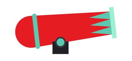 Circus cannon flat icon Entertainment element vector