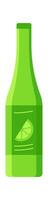 Bottle of lime water flat icon Vending products Shopping vector
