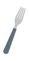 Four prong fork flat icon Equipment for eating Dishware vector