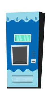 Water vending machine flat icon Automated service sell drinks vector