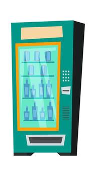 Beverage buying vending machine flat icon Automated service vector