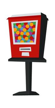 Vending machine for buying bubble gum Automated service vector