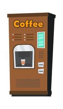 Vending coffee machine flat icon Automated service vector