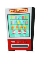 Vending machine for buying food and drinks flat icon Illustration vector