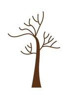 Bare tree flat icon Typical winter weather Landscape Illustration vector