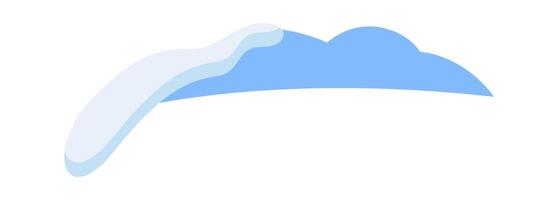 Blanket of snow flat icon Typical winter weather vector