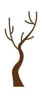 Bare tree flat Typical winter weather Landscape Illustration vector