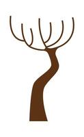 Bare tree flat icon Typical winter weather Landscape Icon vector