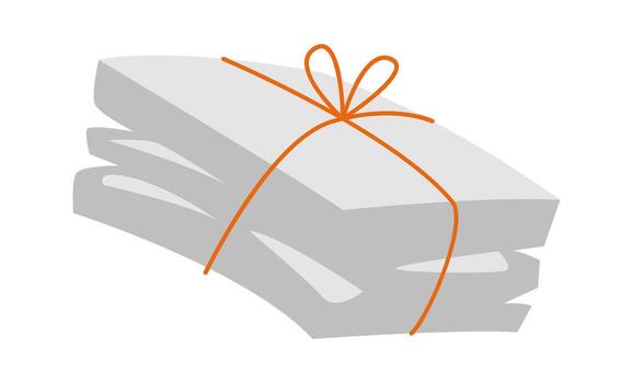 Papers flat icon Garbage recycling Trash utilization vector