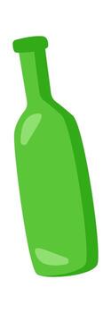 Glass bottle flat icon Garbage utilization and recycling vector