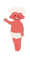 God of love flat icon Cute cupid Funny baby vector