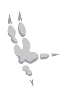 Bird footprint flat icon Steps and trails vector