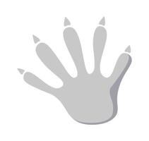 Wild animal footprint flat icon Raccoon steps vector