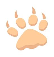 Wolf wild animal footprint flat icon Steps and trails vector