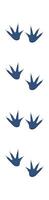 Wild animal footprint flat icon Steps and trails Illustration Hand Drawn Icon vector